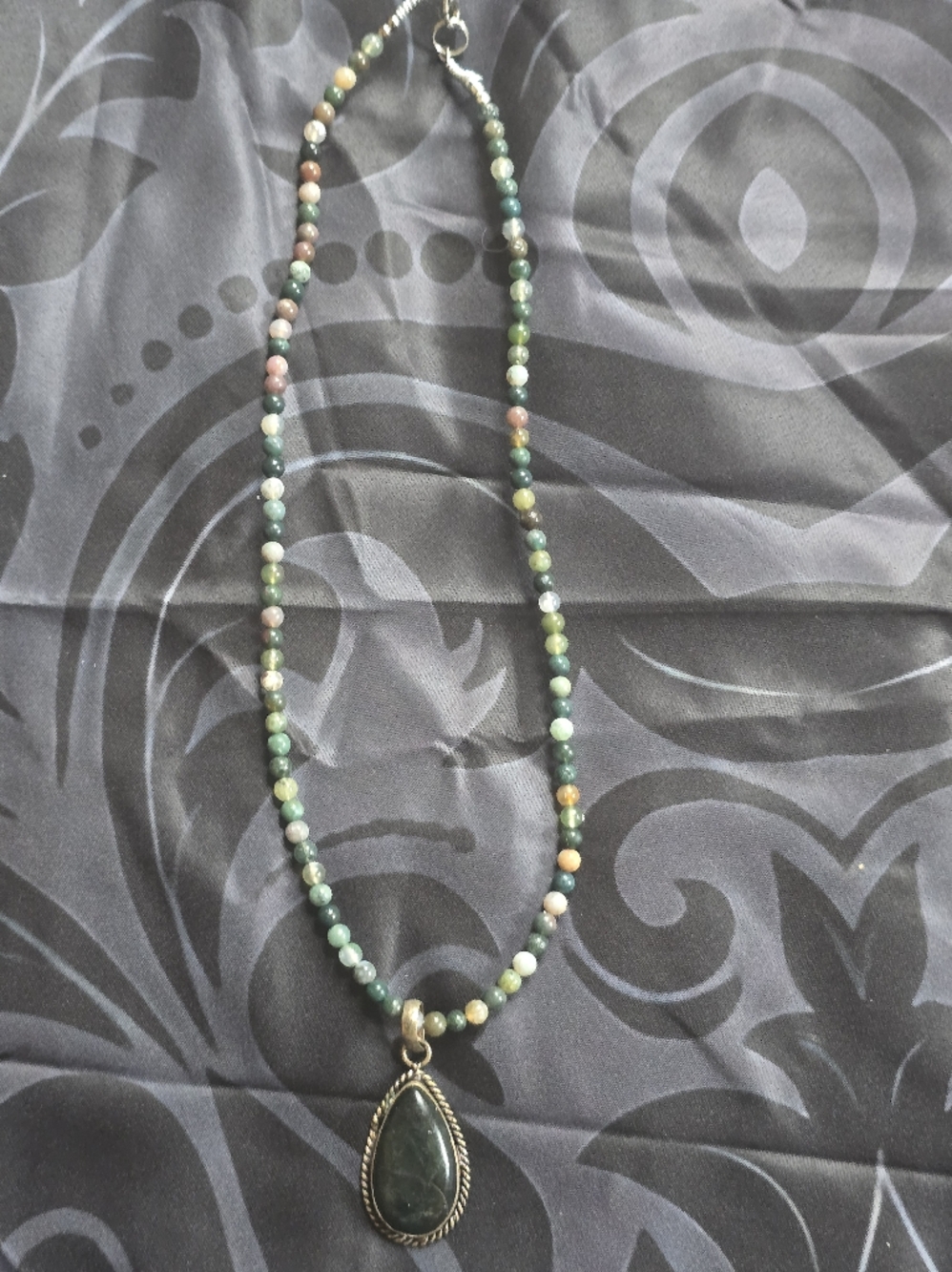 Natural Green Multi-Stone Beaded Necklace - Homemade